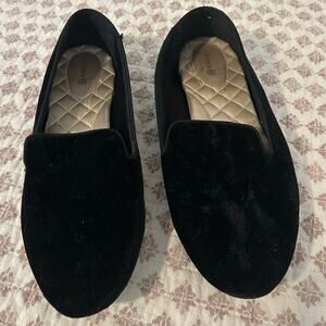 Birdies The Starling Black Velvet Loafer Flat $130 EUC 10 Preppy Basic Comfort